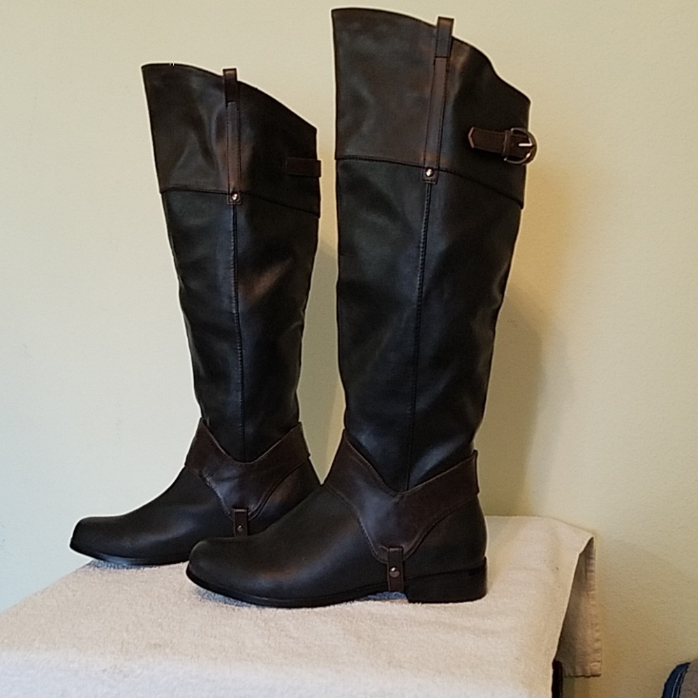 Boots Faux Riding Boot 7.5M - Picture 4 of 8